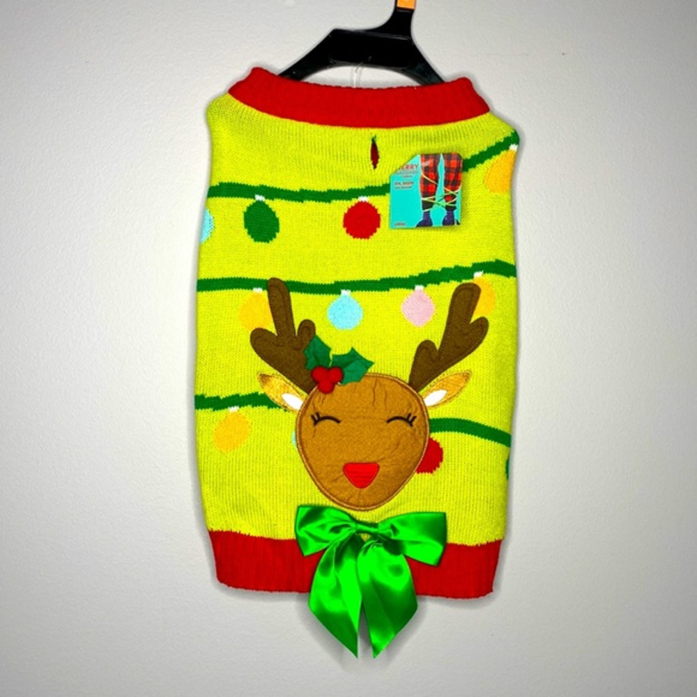 Merry Markings‎ - Oh, Deer  Holiday Reindeer Sweater For Dogs